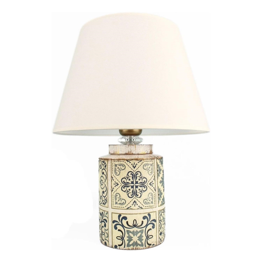 Lampa stołowa RAMZES 1xE27/40W/230V, biała