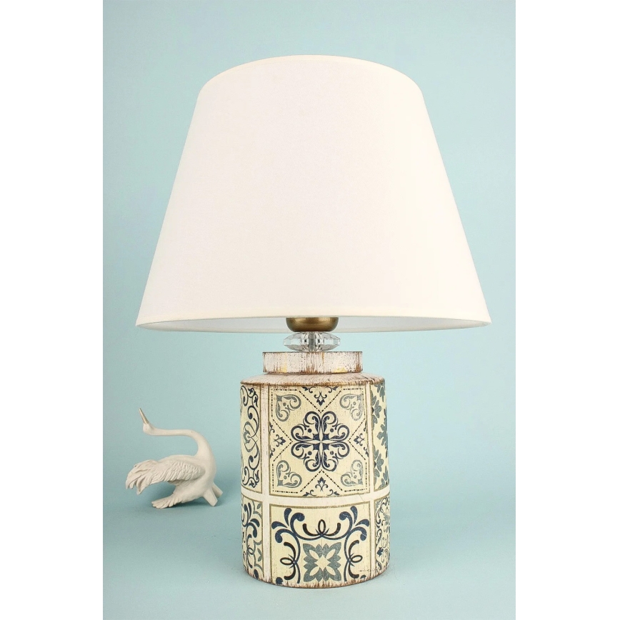 Lampa stołowa RAMZES 1xE27/40W/230V, biała