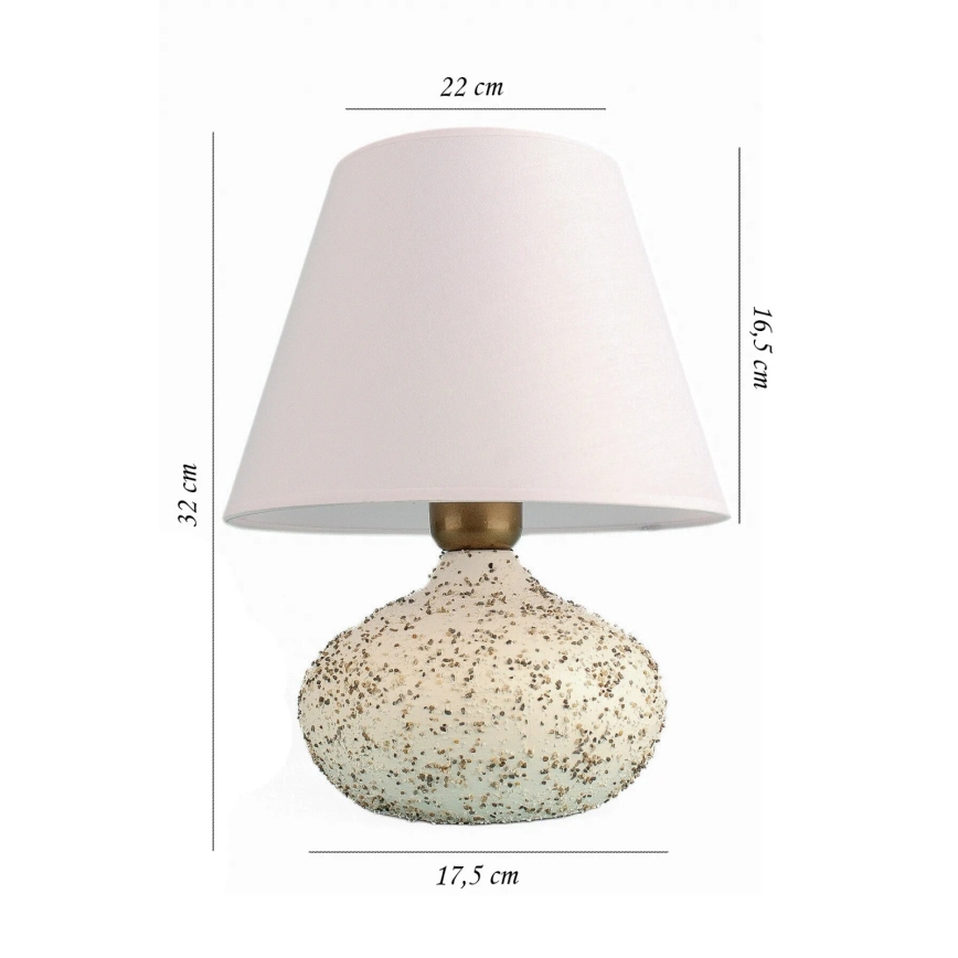 Lampa stołowa RAMZES 1xE27/40W/230V biała