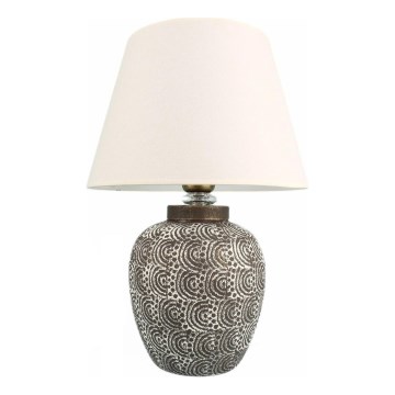 Lampa stołowa RAMZES 1xE27/40W/230V biała/szara
