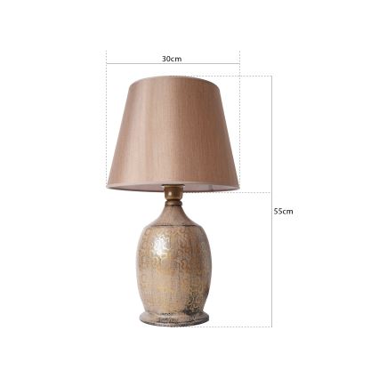 Lampa stołowa RAMZES 1xE27/40W/230V brązowa