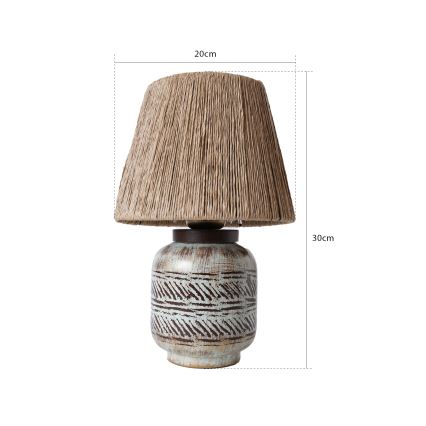 Lampa stołowa RAMZES 1xE27/40W/230V brązowa