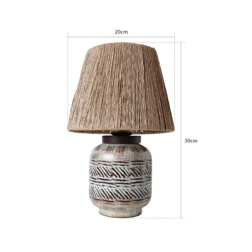 Lampa stołowa RAMZES 1xE27/40W/230V brązowa