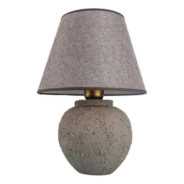 Lampa stołowa RAMZES 1xE27/40W/230V brązowa