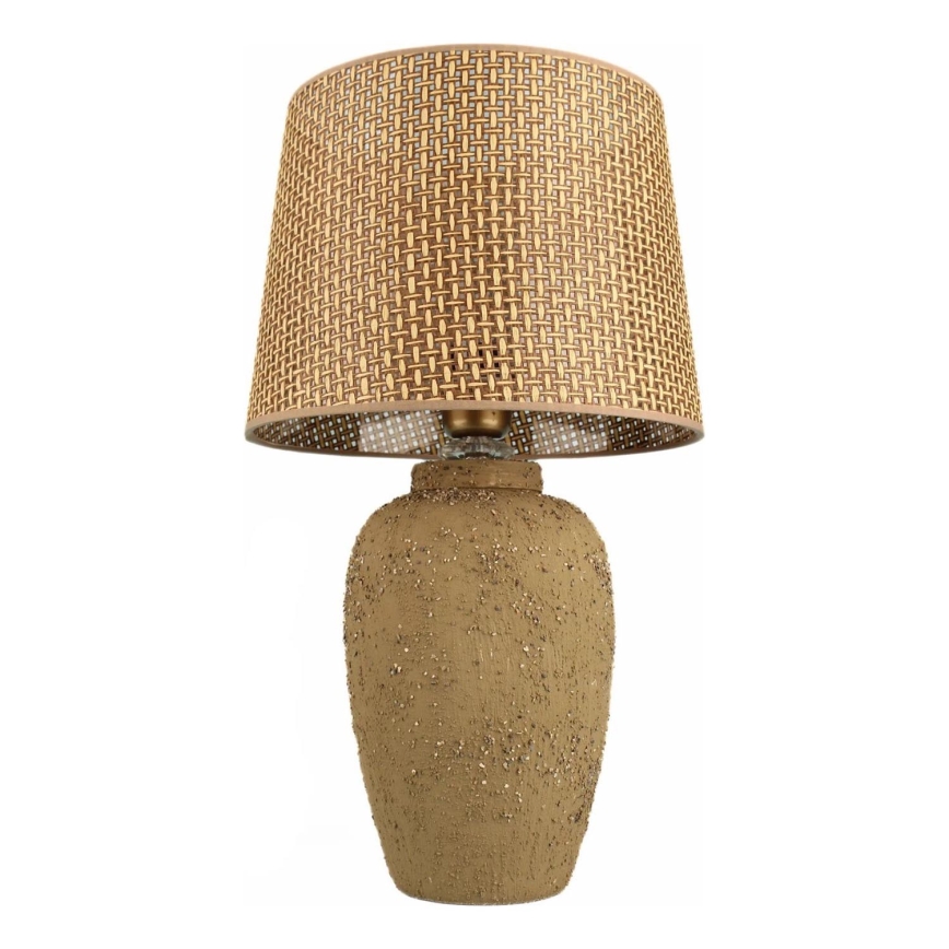 Lampa stołowa RAMZES 1xE27/40W/230V brązowa