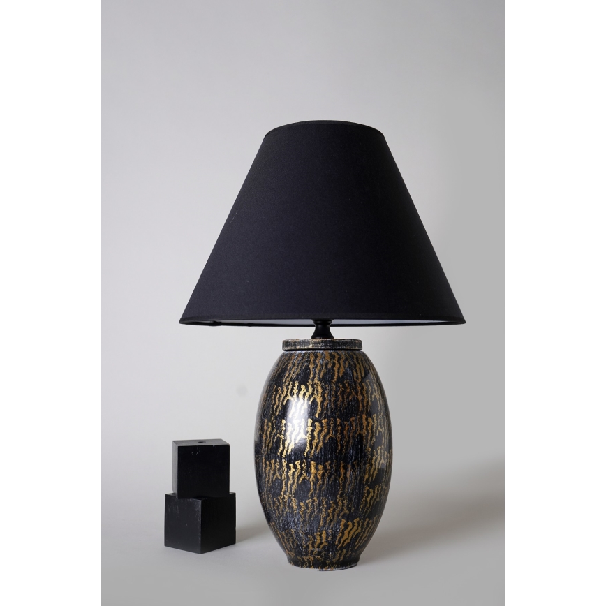 Lampa stołowa RAMZES 1xE27/40W/230V czarna