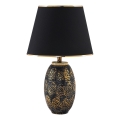 Lampa stołowa RAMZES 1xE27/40W/230V czarna/złota