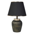 Lampa stołowa RAMZES 1xE27/40W/230V czarna/złota