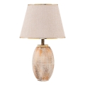 Lampa stołowa RAMZES 1xE27/40W/230V kremowa/złota