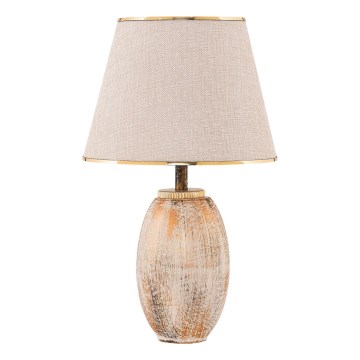 Lampa stołowa RAMZES 1xE27/40W/230V kremowa/złota