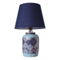 Lampa stołowa RAMZES 1xE27/40W/230V niebieska
