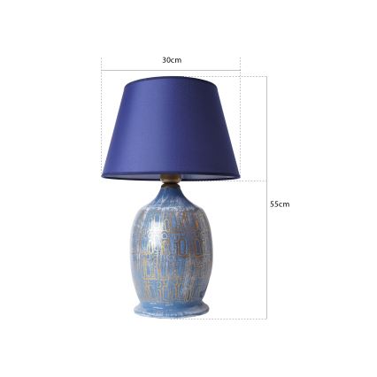 Lampa stołowa RAMZES 1xE27/40W/230V niebieska