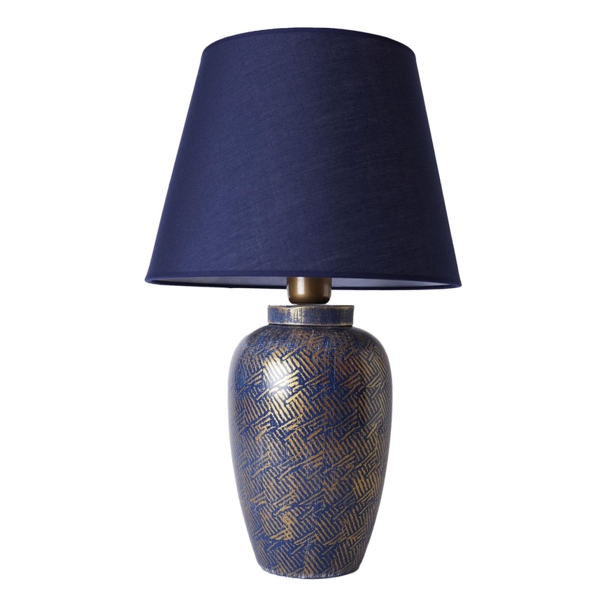 Lampa stołowa RAMZES 1xE27/40W/230V niebieska