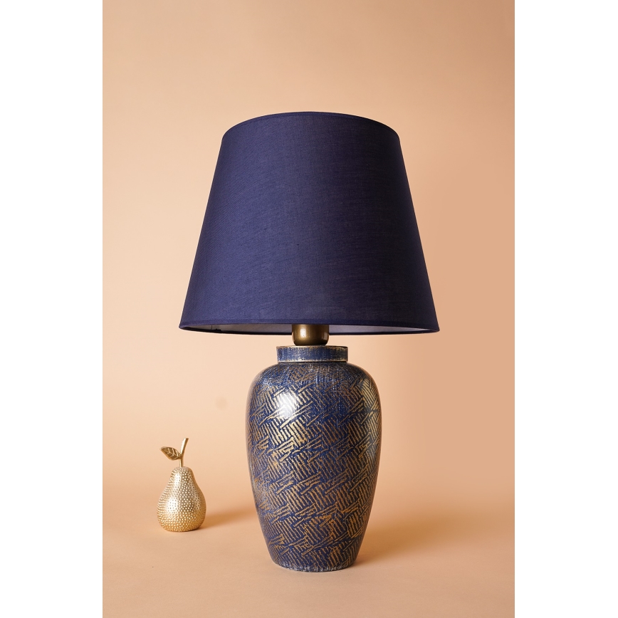 Lampa stołowa RAMZES 1xE27/40W/230V niebieska