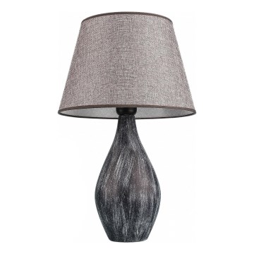 Lampa stołowa RAMZES 1xE27/40W/230V szara