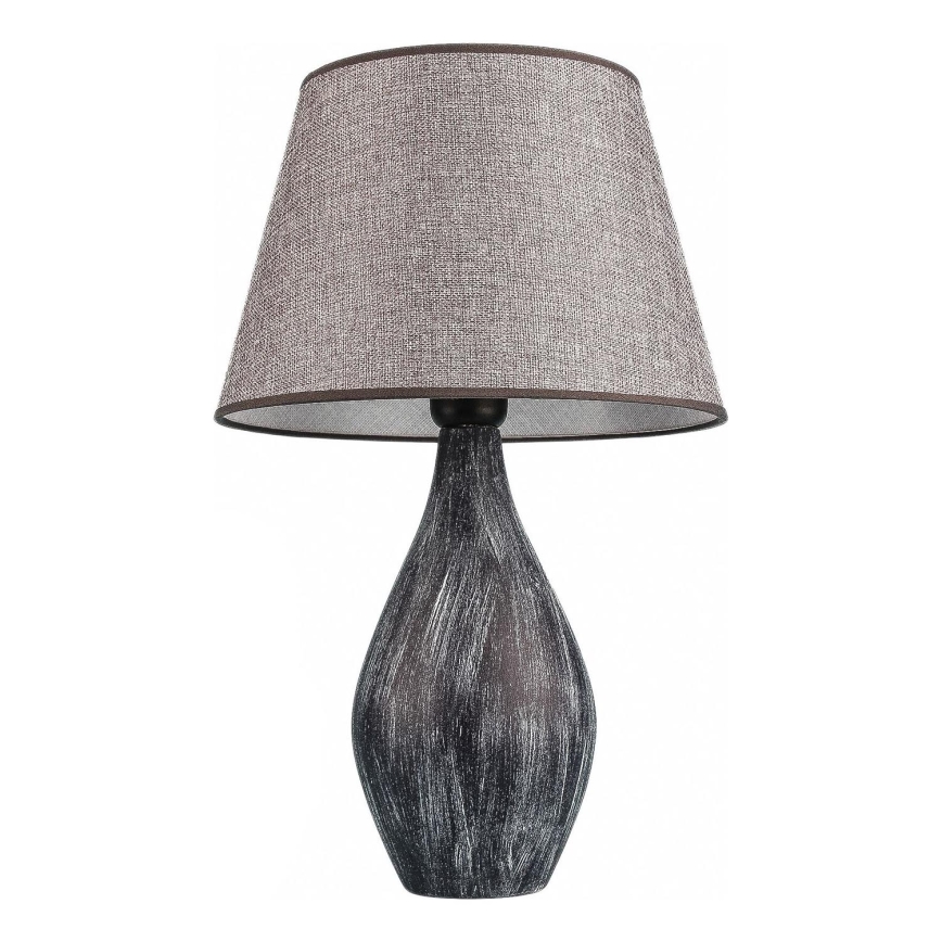 Lampa stołowa RAMZES 1xE27/40W/230V szara