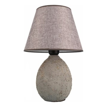 Lampa stołowa RAMZES 1xE27/40W/230V szara