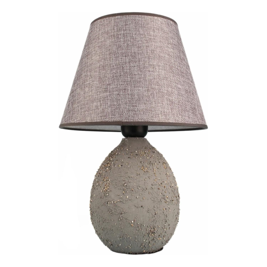 Lampa stołowa RAMZES 1xE27/40W/230V szara