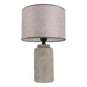 Lampa stołowa RAMZES 1xE27/40W/230V szara