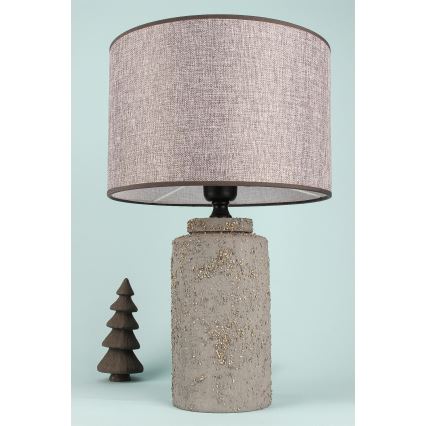 Lampa stołowa RAMZES 1xE27/40W/230V szara