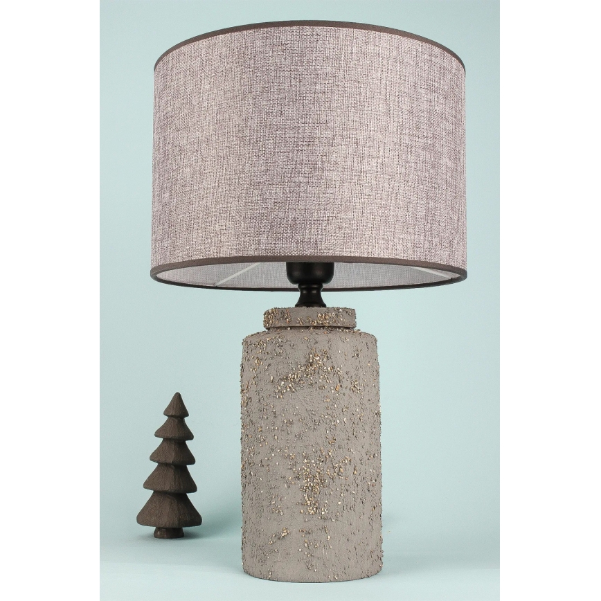 Lampa stołowa RAMZES 1xE27/40W/230V szara