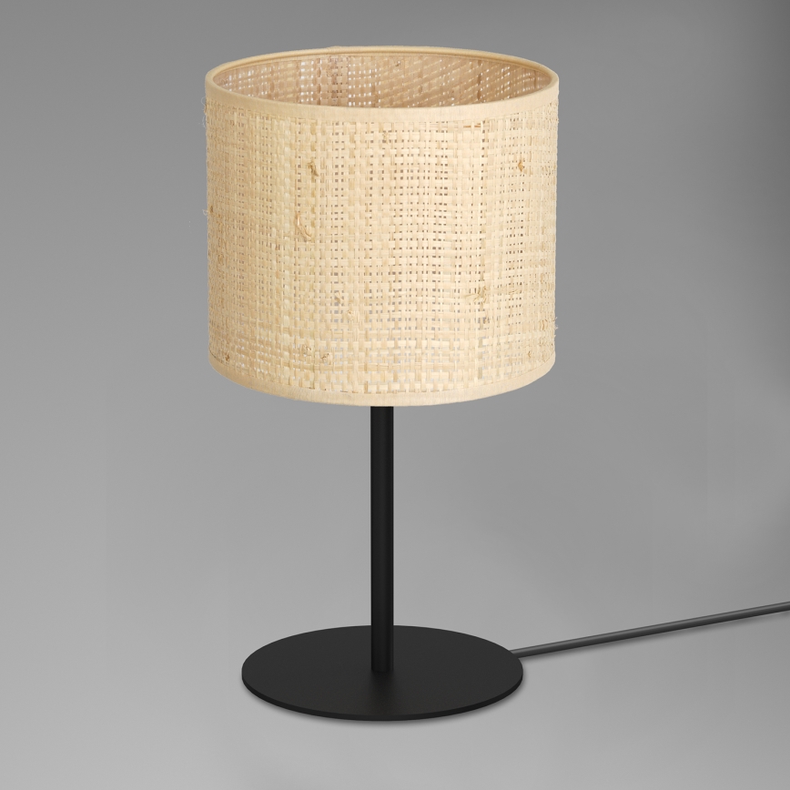 Lampa stołowa RATTAN 1xE27/60W/230V śr. 18 cm rattan