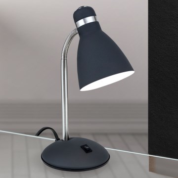 Lampa stołowa SCHOOL 1xE27/40W/230V czarny/matowy chrom