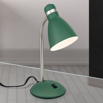 Lampa stołowa SCHOOL 1xE27/40W/230V zielona/matowy chrom