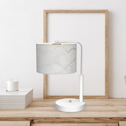 Lampa stołowa SENSO 1xE27/60W/230V biała