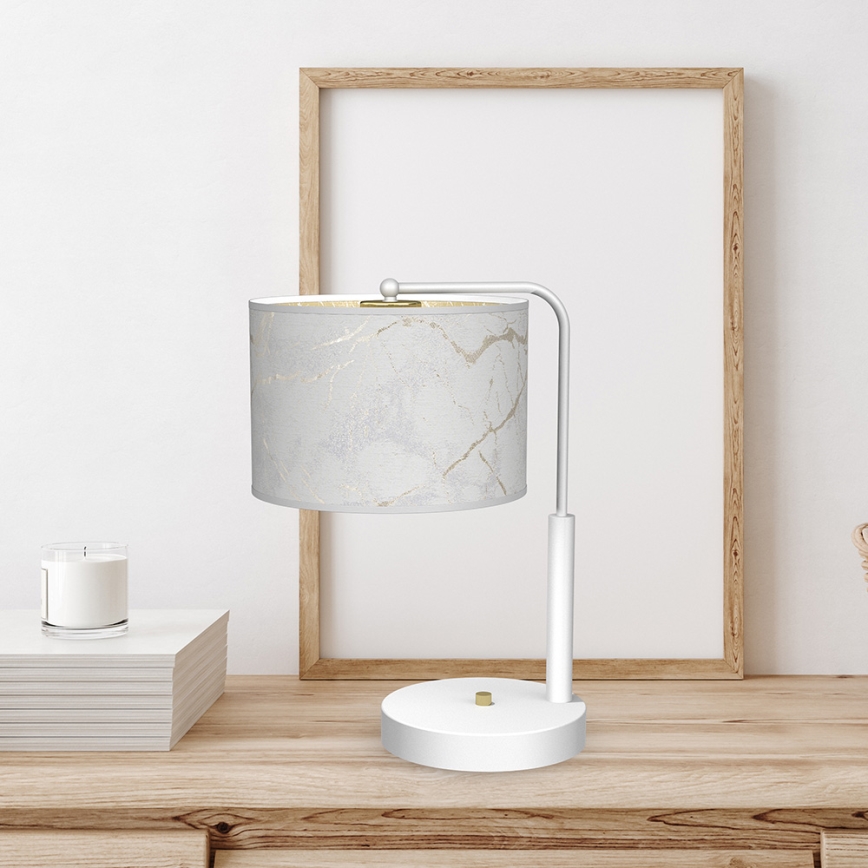 Lampa stołowa SENSO 1xE27/60W/230V biała