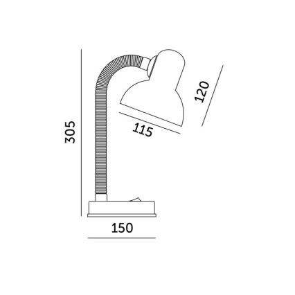 Lampa stołowa SMIESZEK 1xE27/40W/230V czarna