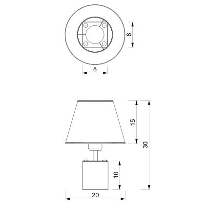 Lampa stołowa SODER 1xE27/60W/230V