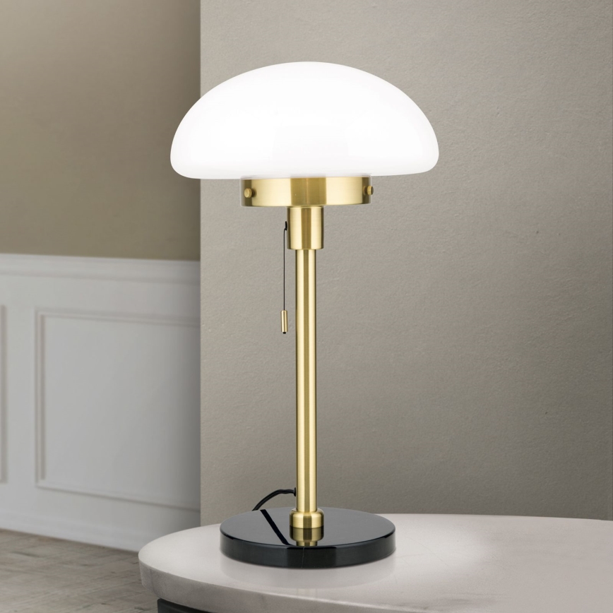 Lampa stołowa SPARTA 1xE27/40W/230V złoty/czarny