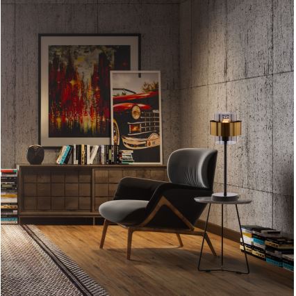 Lampa stołowa SPIEGA 1xE27/60W/230V złoty/czarny