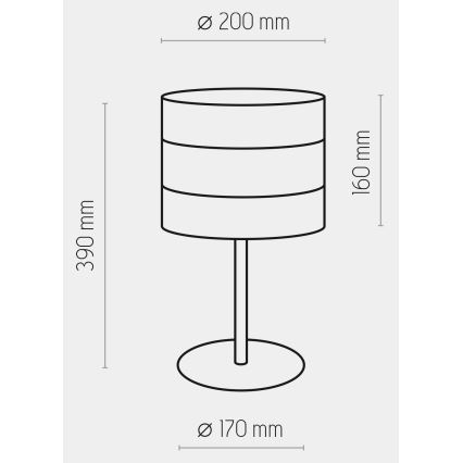 Lampa stołowa TAGO 1xE27/15W/230V biała/złota