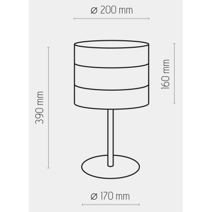 Lampa stołowa TAGO 1xE27/15W/230V czarna/złota