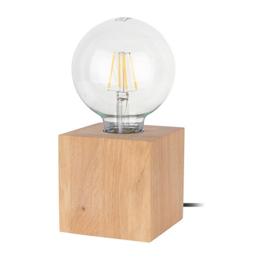 Lampa stołowa TRONGO SQUARE 1xE27/25W/230V dąb