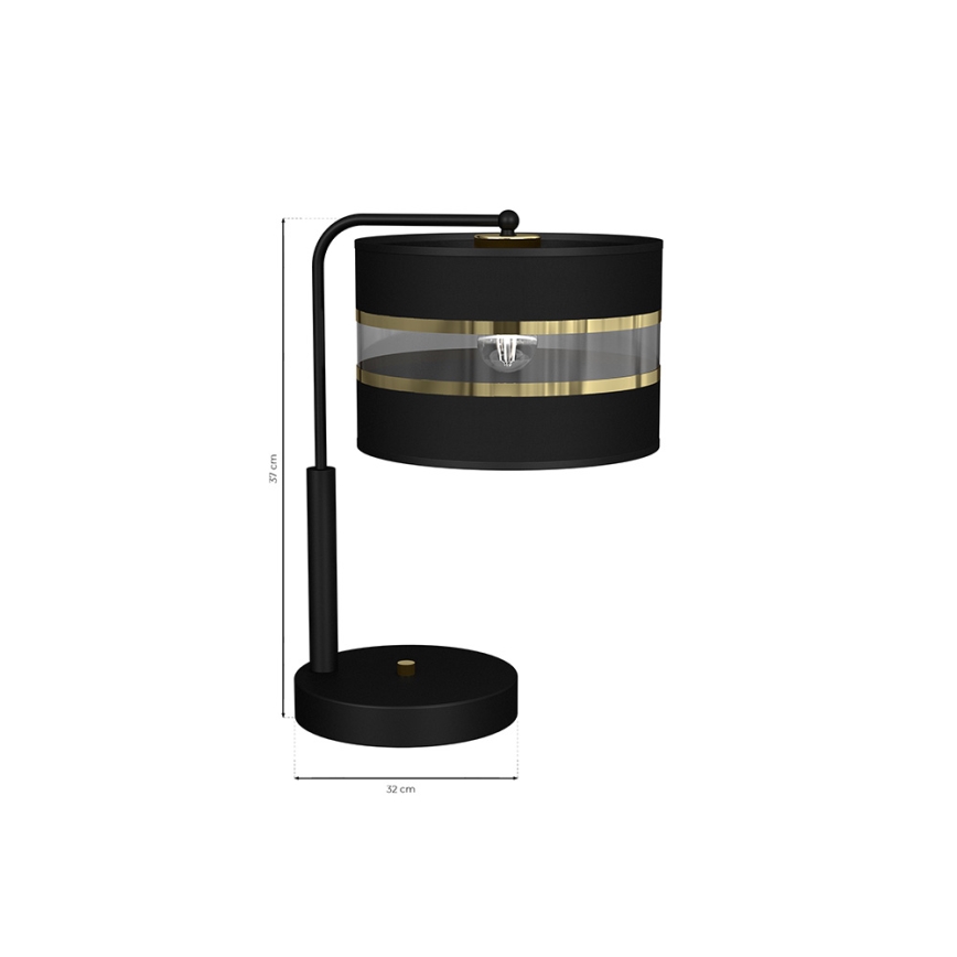 Lampa stołowa ULTIMO 1xE27/60W/230V czarny