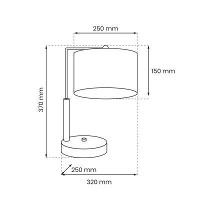 Lampa stołowa ULTIMO 1xE27/6W/230V biały