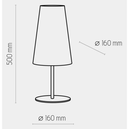 Lampa stołowa UMBRELLA 1xE27/15W/230V niebieska