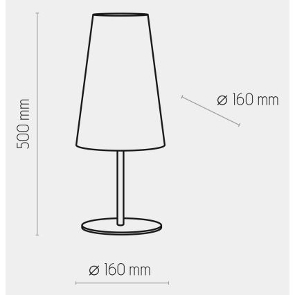 Lampa stołowa UMBRELLA 1xE27/15W/230V szara