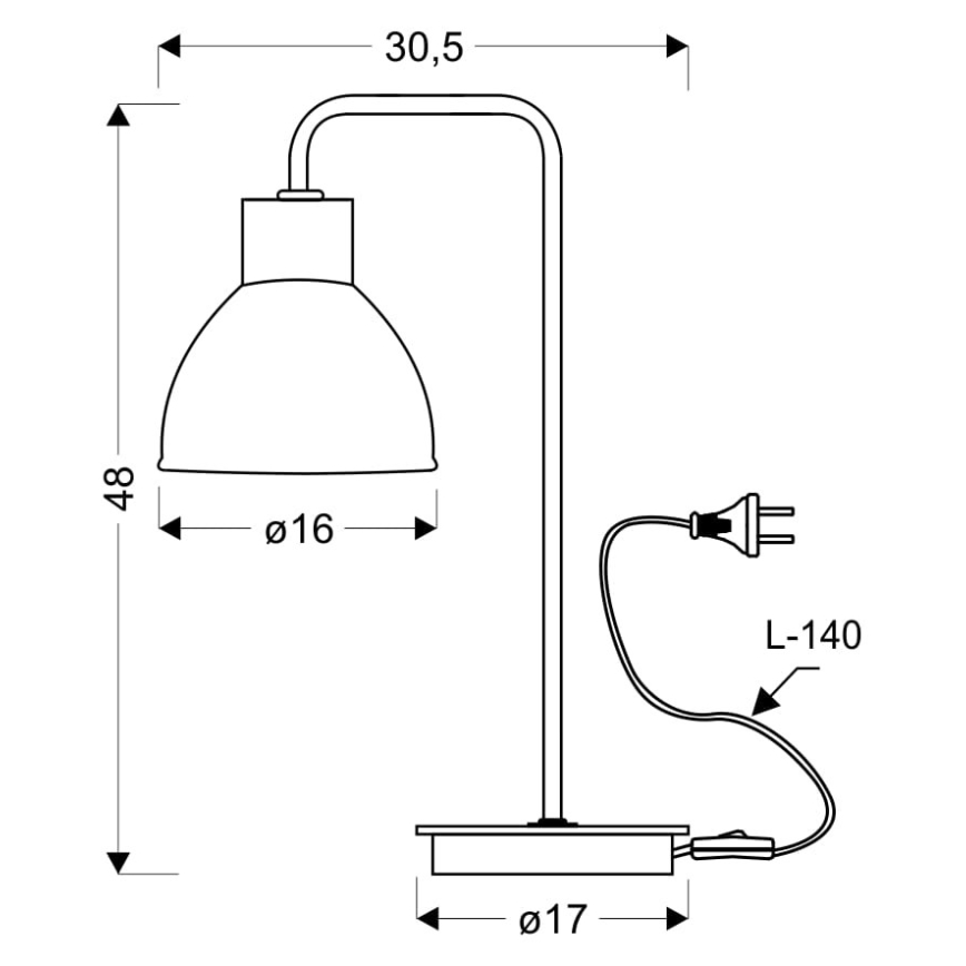 Lampa stołowa VARIO 1xE27/60W/230V
