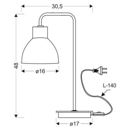 Lampa stołowa VARIO 1xE27/60W/230V