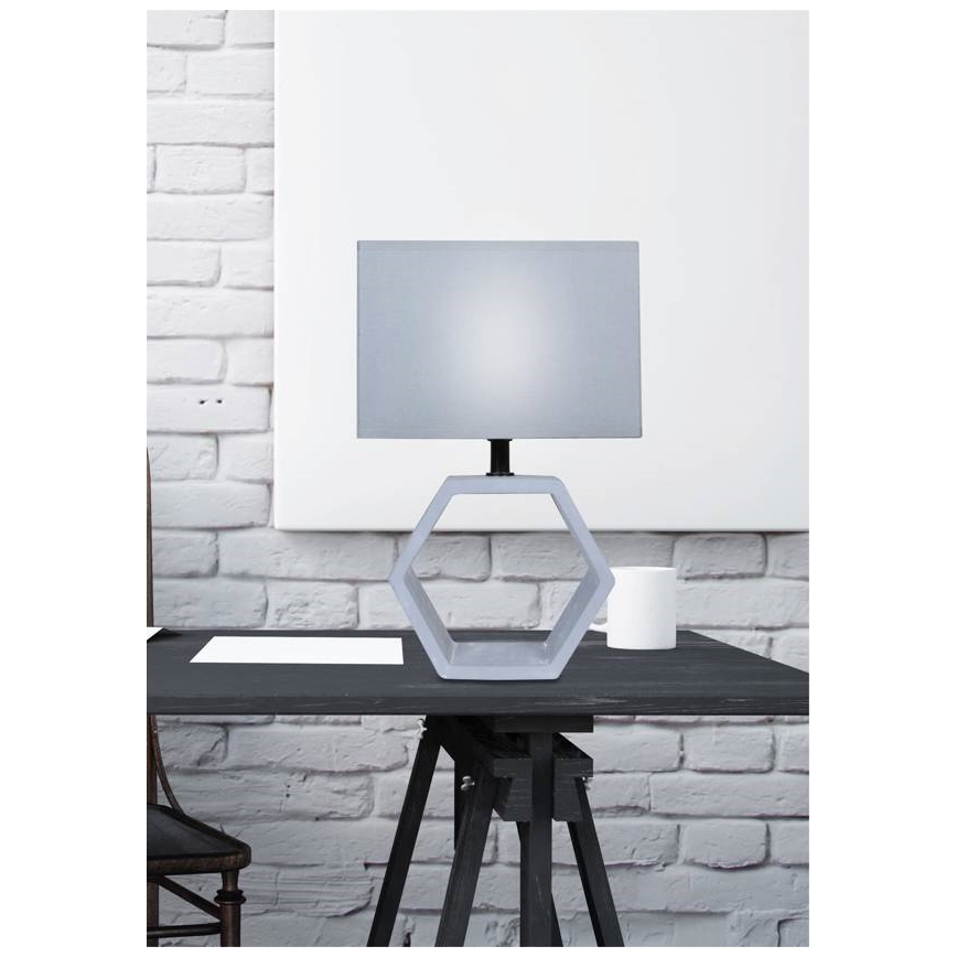 Lampa stołowa VIDAL 1xE27/40W/230V szary