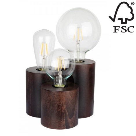 Lampa stołowa VINCENT 3xE27/15W/230V - certyfikat FSC