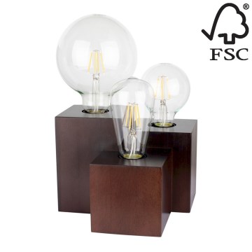 Lampa stołowa VINCENT 3xE27/15W/230V - certyfikat FSC