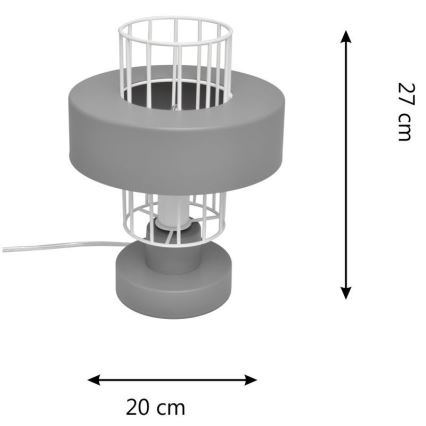 Lampa stołowa VOLTA 1xE27/15W/230V szary