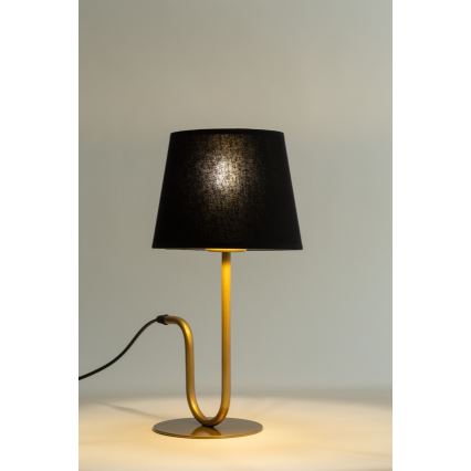 Lampa stołowa VOLUTTO 1xE27/60W/230V czarne/miedź