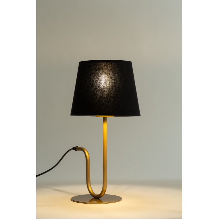Lampa stołowa VOLUTTO 1xE27/60W/230V czarne/miedź