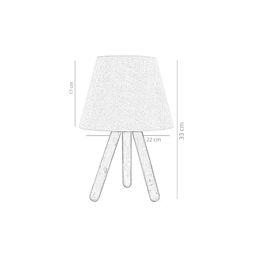 Lampa stołowa WOOD 1xE27/60W/230V beżowy